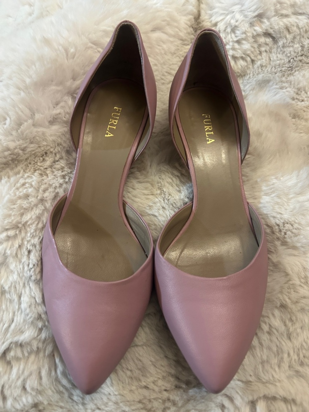 Furla Dusty Rose Pointed-Toe D'Orsay Heels - Picture 2 of 14